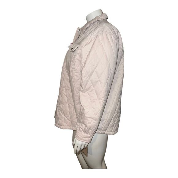 Levi's Women's Quilted Shirt Jacket Shacket Peach Blossom Pink Plus Size XXL NWT - Picture 4 of 9